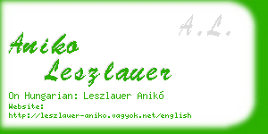 aniko leszlauer business card